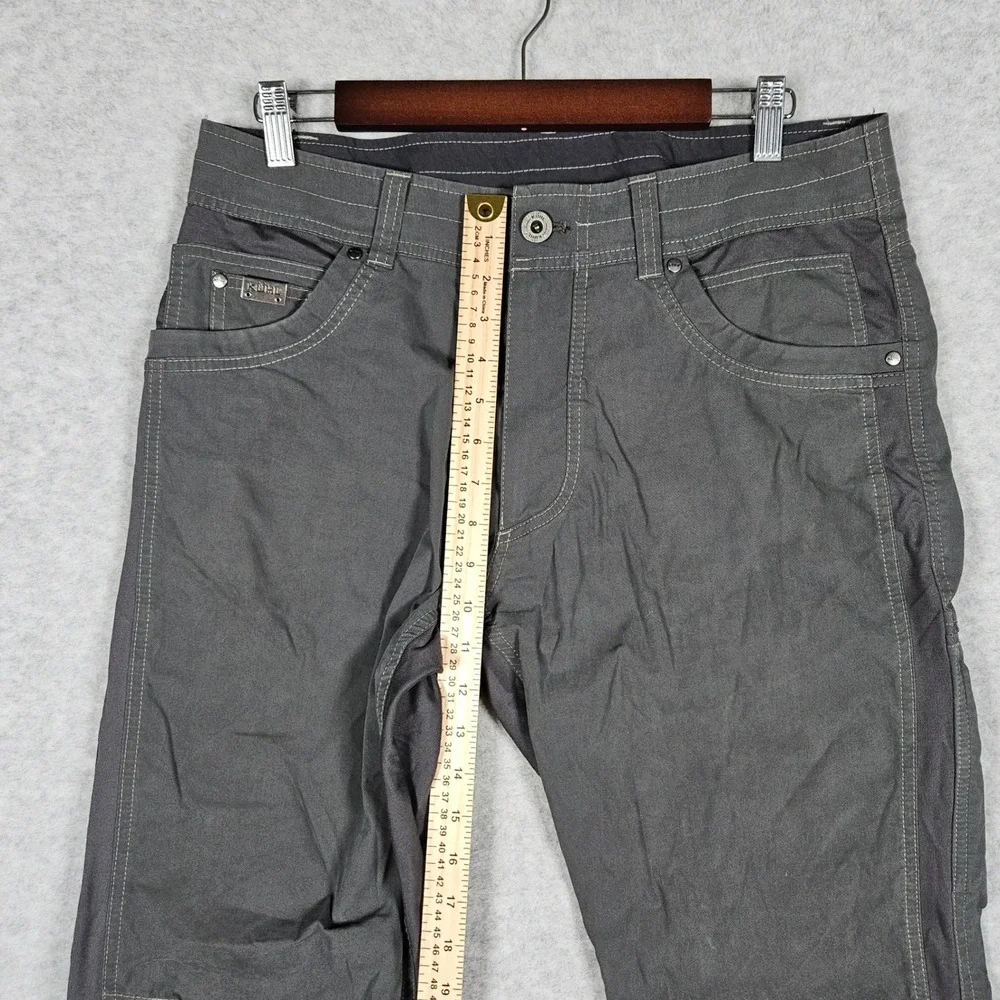 KUHL (Men's 33x30) Gray Pants Radikl Hiking Outdoor Nylon Stretch Utility 5109